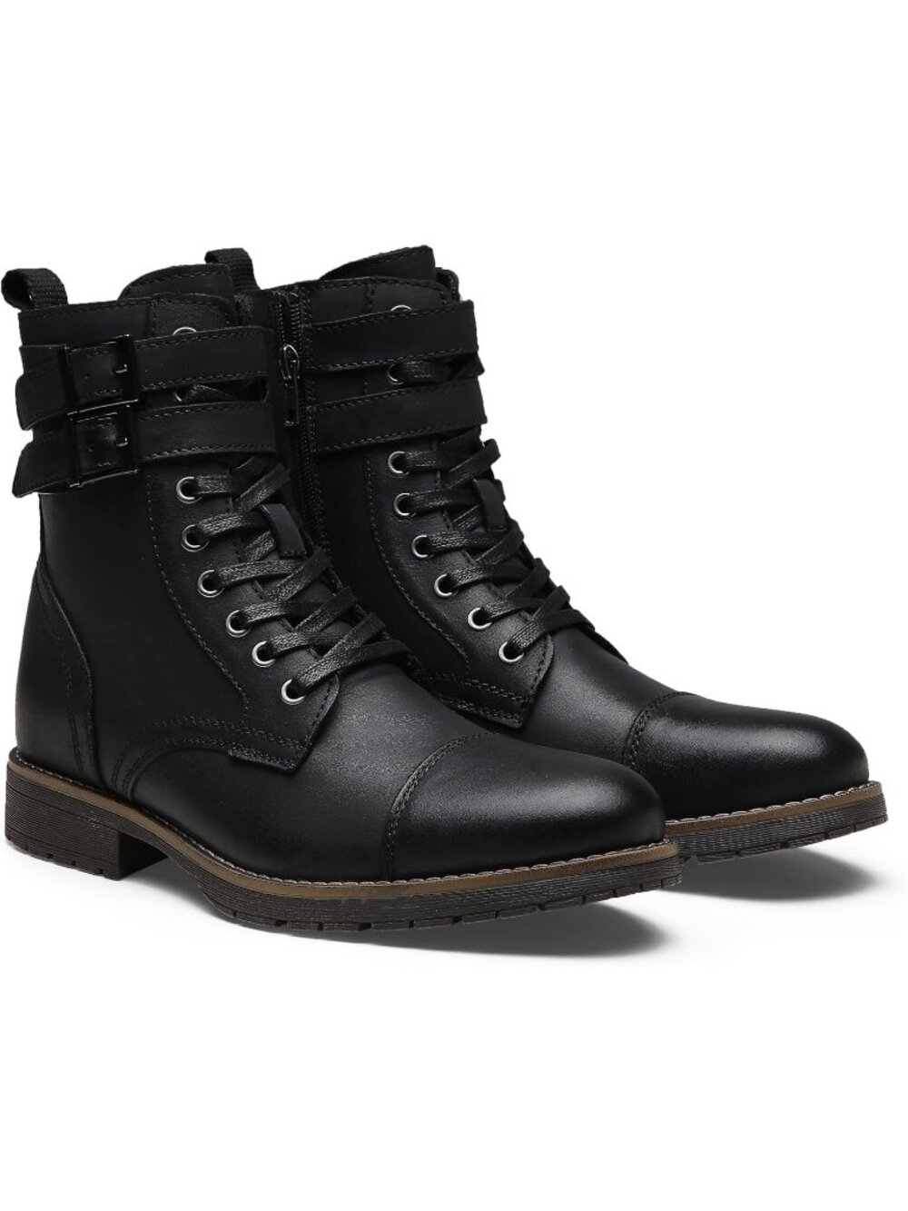 Men's Leather Strap Chukka Boots Motorcycle Wear hiking - Picture 4 of 6